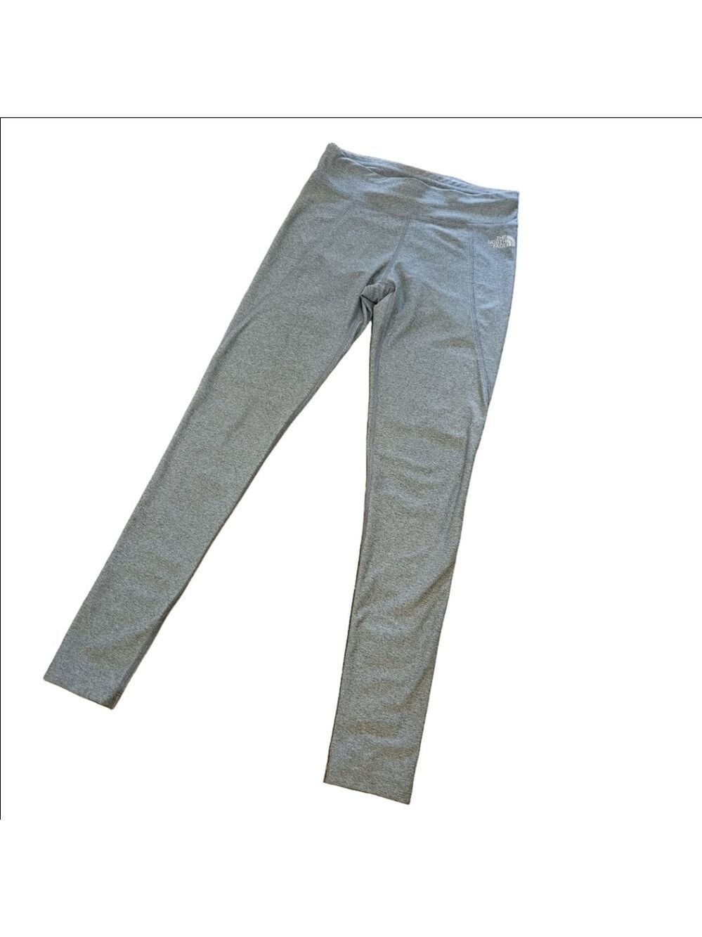 The North Face Women's Grey Athletic Leggings, Rear Ruching, Size Small